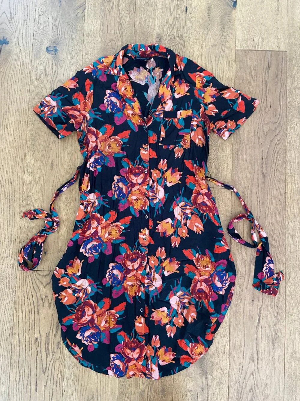 Anthropologie Maeve Floral Buttondown Shirtdress - Picture 7 of 10